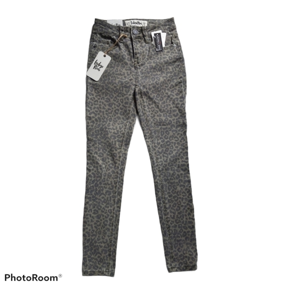 NWT Indigo Rein High Rise Cheetah Print Jeans Size 0 - Picture 1 of 5